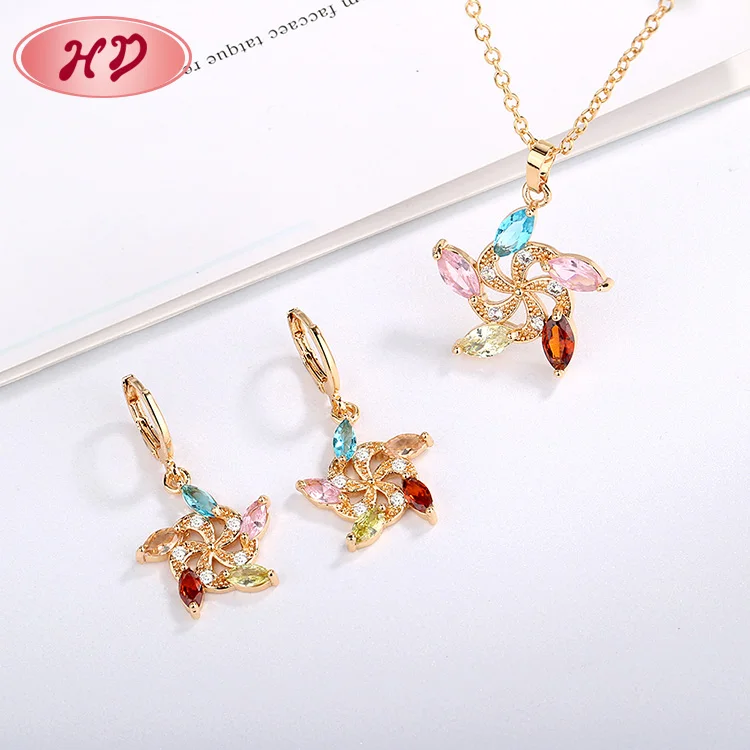 High Quality New Model 18K Gold Fashion Custom Jewelry Set 2021 Women