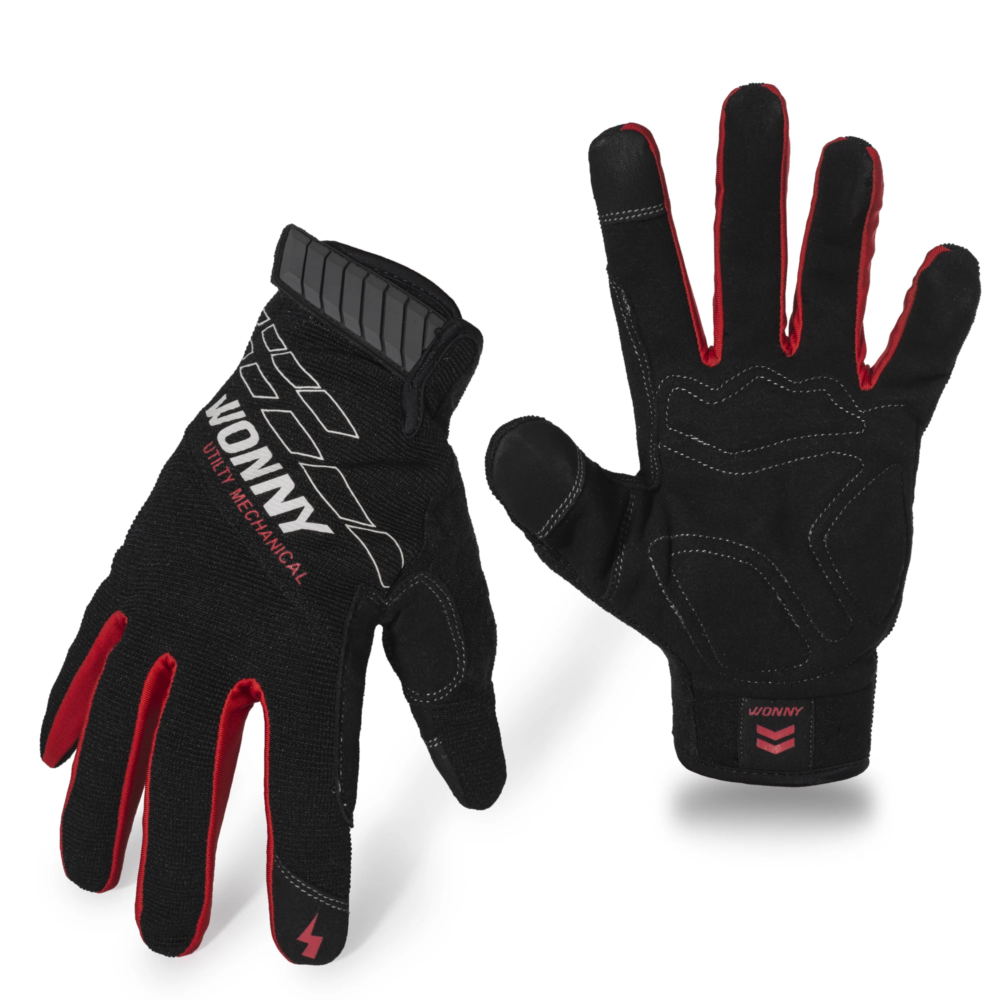 Anti shock work safety custom hand tools impact synthetic leather mechanic gloves