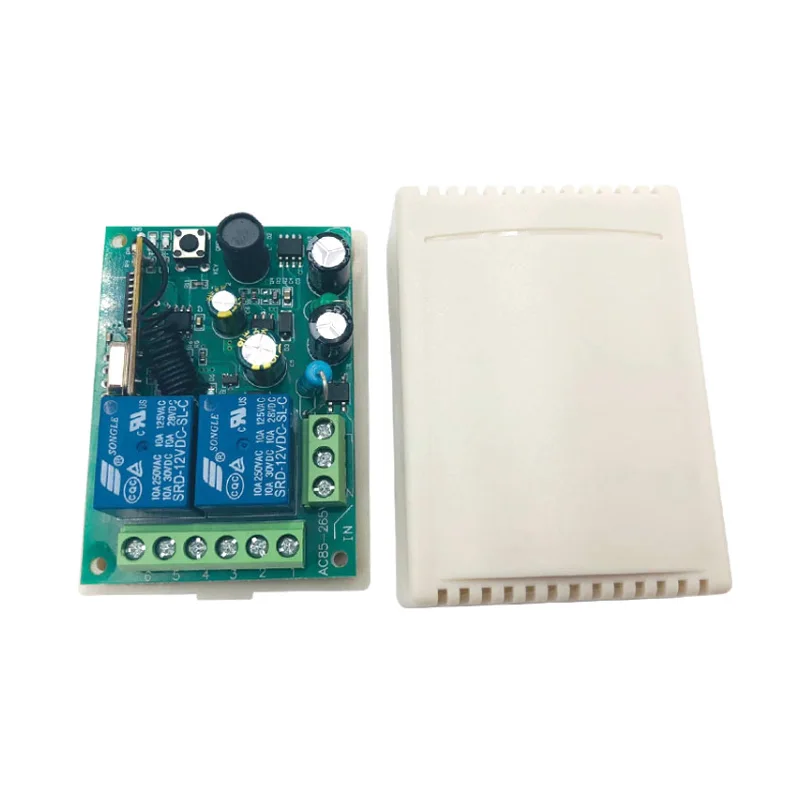 315/ 433MHz 2CH Wireless Remote Control Switch AC 85V 220V Relay Receiver For  Electric Gate Light Lamp Car Garage Door