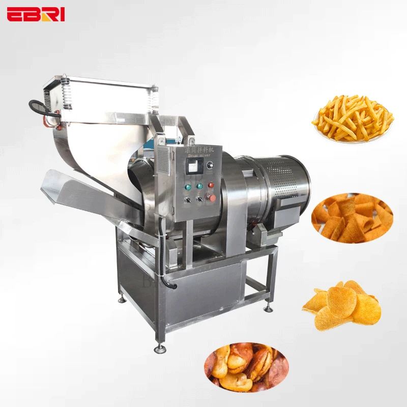 Snack Seasoning Coating Machine Potato Chips Mixer Flavor Blender Seasoning Machine Large Seasoning Mixing Machine
