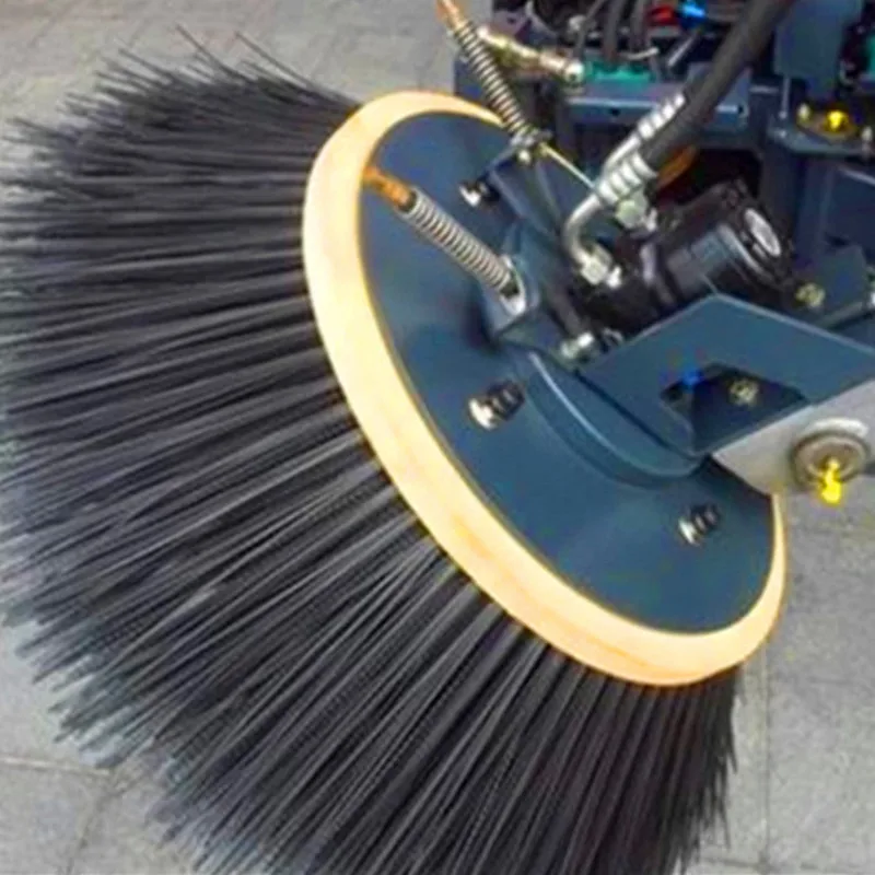 Customized Yellow Nylon Side Broom For Rotating Forklift Sweeper Brush