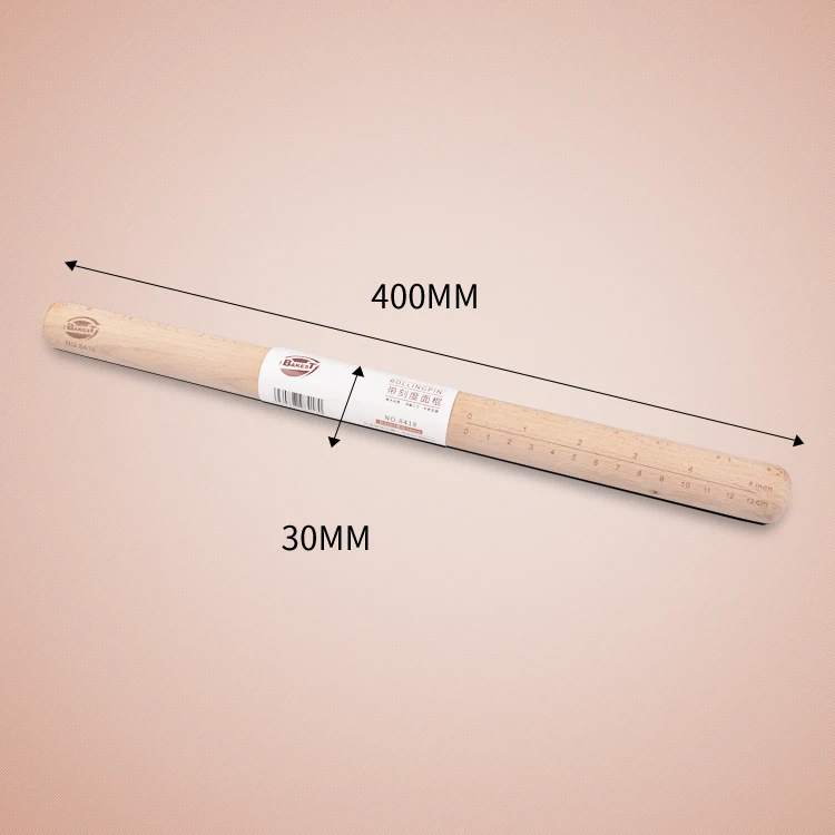 Bakest  rollong pin Cake and pastry tool  Wooden rolling pin with scale