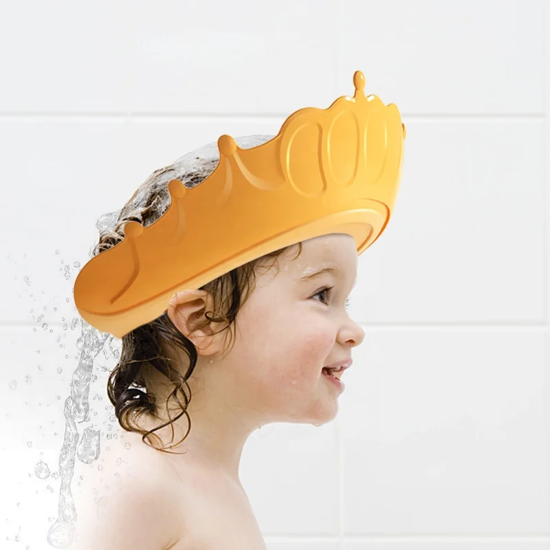 New Kids Bath Hat Adjustable Baby Shower Cap Protect Shampoo Hair Hat Wash Shield for Children Infant Splash guard Waterproof