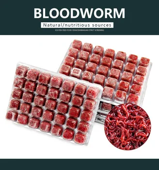 high quality frozen bloodworm Frozen red worm red nematode worm for sale frozen fish food