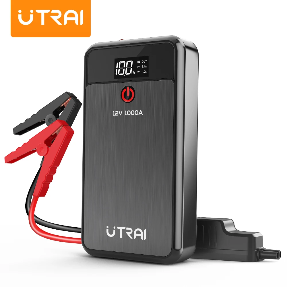 Utrai 1000A Car Jump Starter  with LED Torch Power Bank Function for Cellphones Starting Device for 12V Car New Arrival