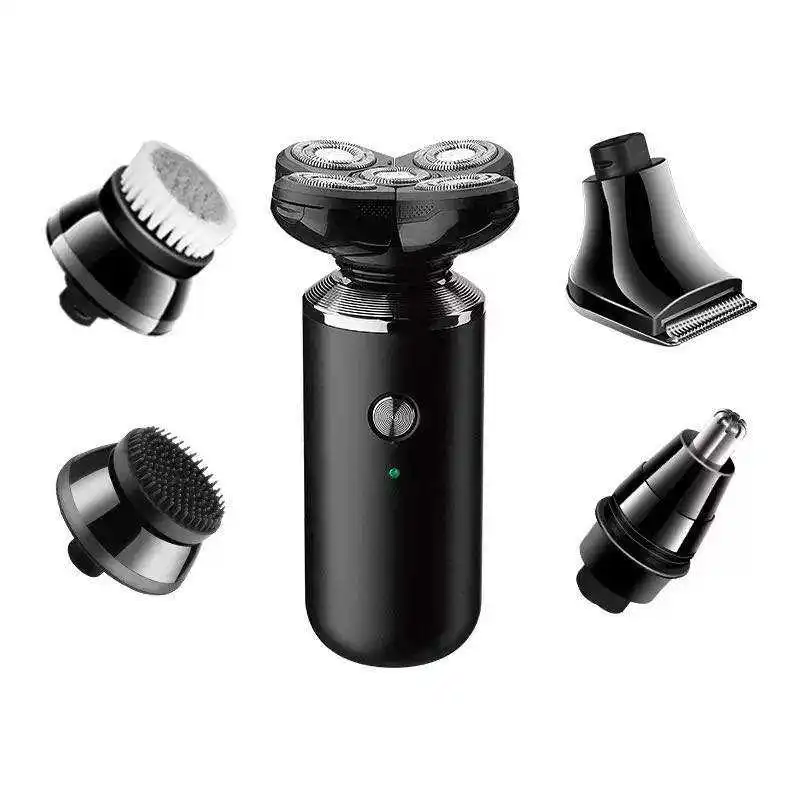 Kemei Km-1004 5 In 1 Multifunctional Rotating Cutter Head Rechargeable Beauty Kit Rotating Electric Shaver