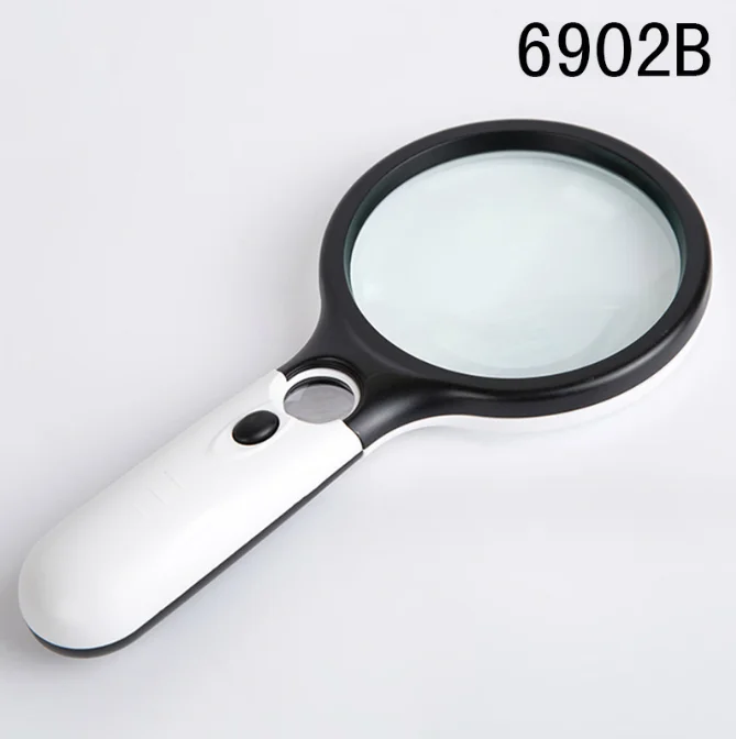 Snbo Handheld Magnifier Reading 30X Lens 12LED Light Magnifying Glass