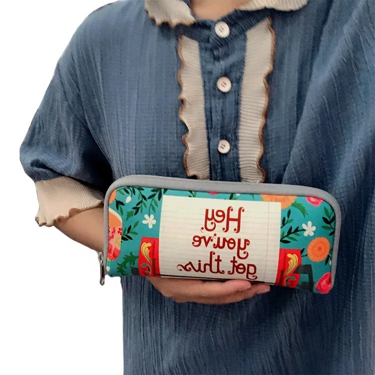 
Multifunction Pencil Case Factory Custom Sublimation Printing Neoprene Zipper Pencil Case 