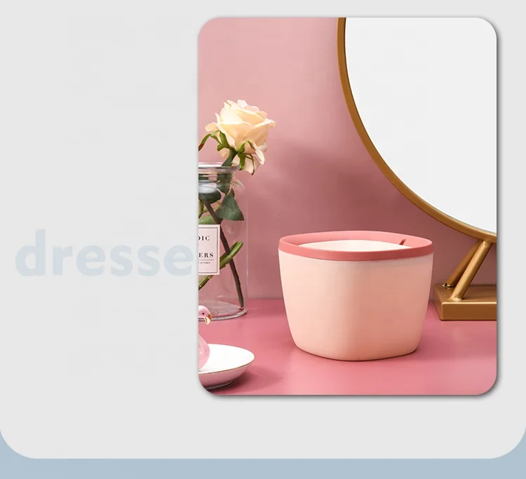 Mini plastic trash compactor swing lid desktop table top Trash Can bin