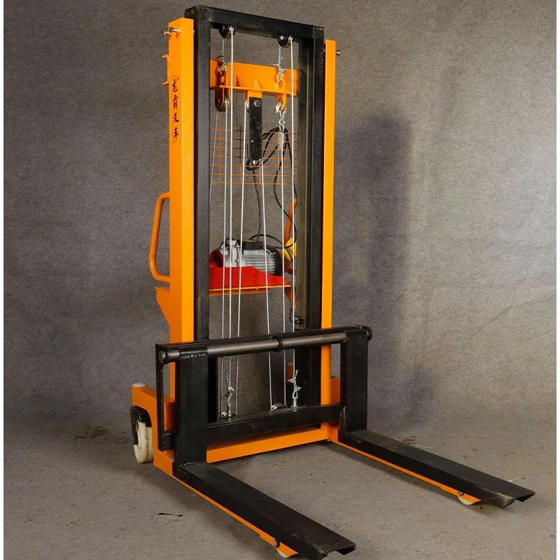 Large Capacity China Adjustable Forks Compact Pallet Stacker Manual Pallet Truck Stacker