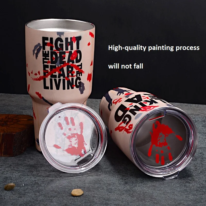 
HDT 2020 American the Walking Dead 304 stainless steel ice bully cup 30oz stainless steel vacuum insulated coffee cup 