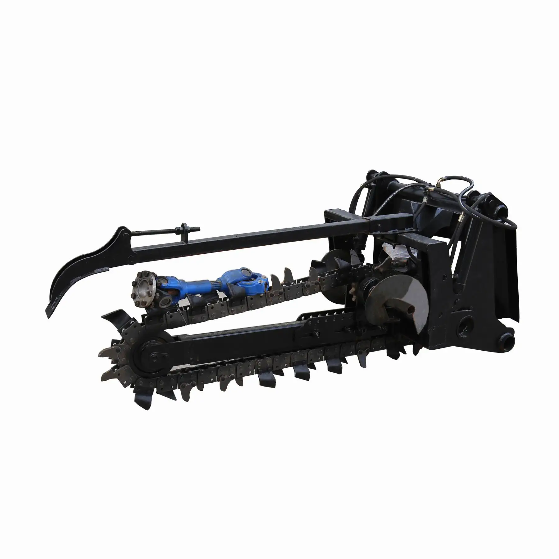 Tractor mounted attachment China pipeline ditcher cheap small mini 3 point hitch chain trencher farm machine for sale