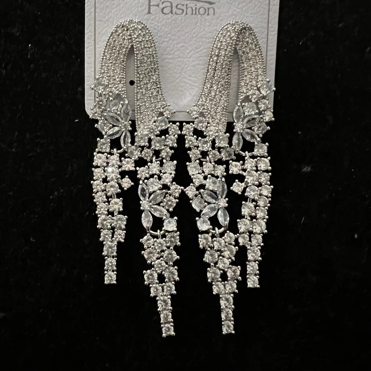 High Quality Luxury Earrings Trendy Exaggerate Earring Full Zircon Wedding Bridal Earrings For Women