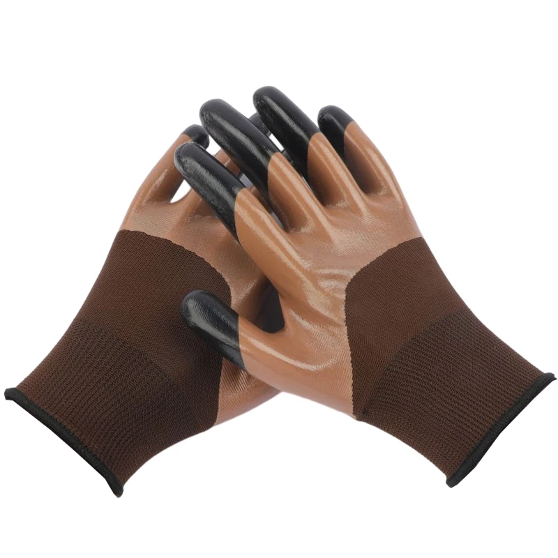 Quality Assurance Nitrile Working Finger Strengthen Gloves