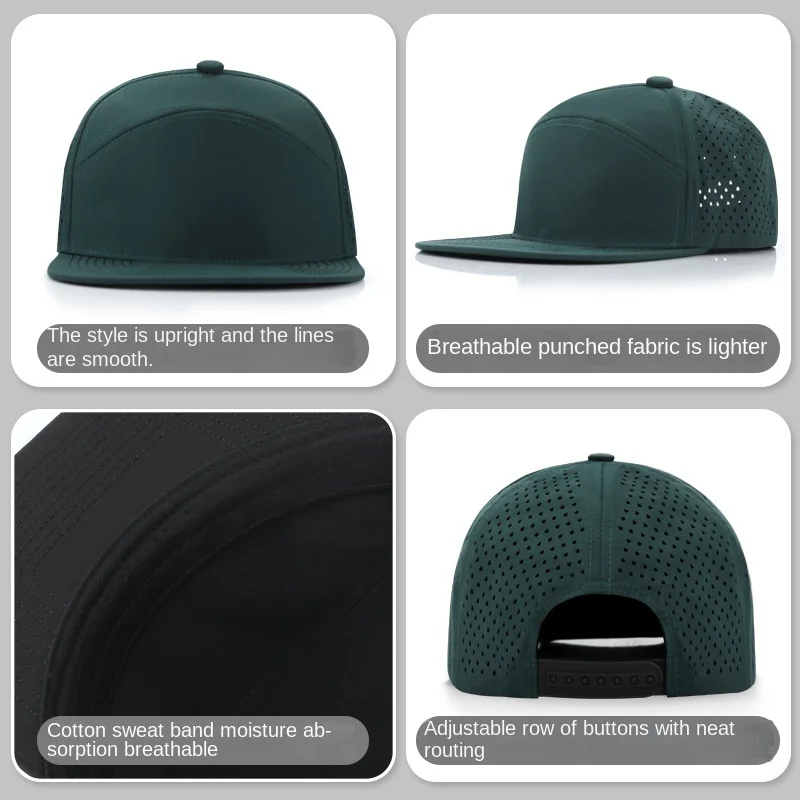 Summer high-quality soft top waterproof sunshade baseball hats Men women Quick Drying Flat tongue cap  customized