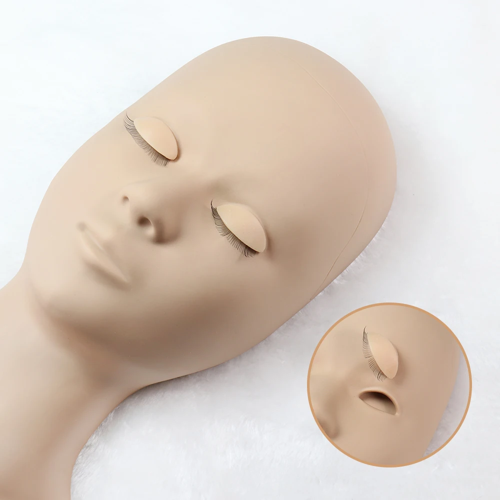 Training Customized Practice Mannequin Head With Removable Eyelids For Eyelash Extensions Training