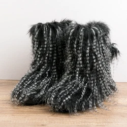 High standard beautiful appearance long-durable flexible fashion warm thickened fur  boots for women