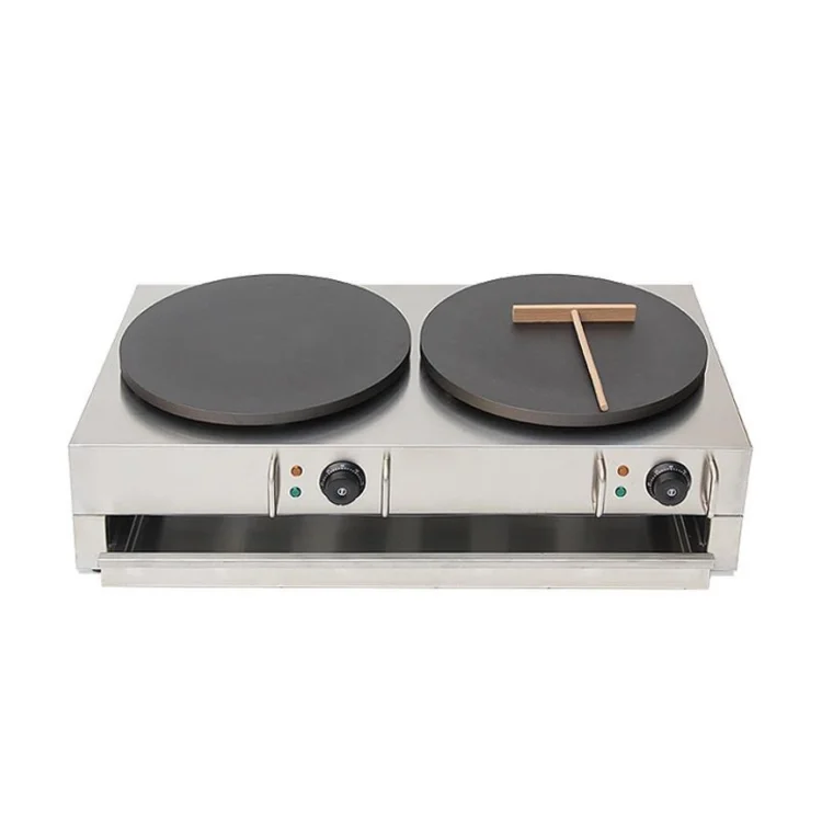 Professional Commercial Automatic Adjustable Temperature crepe rolling machine pancake pan rotating crepe maker