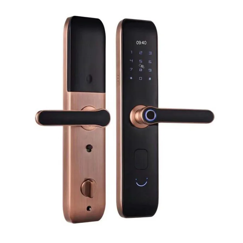 tuya wifi intelligent keypad finger print electronic password digital biometric security code fingerprint smart door locks