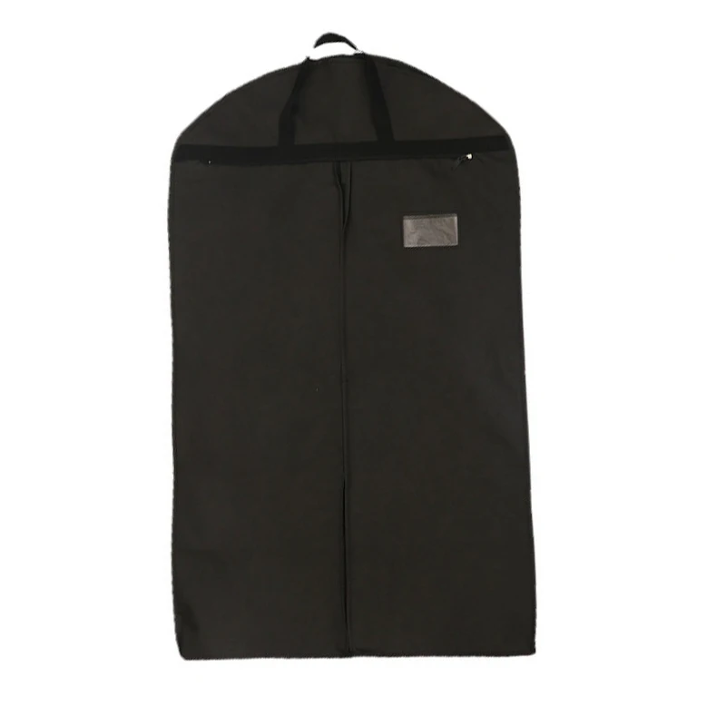 Moth Proof Garment Bag For Suit Eco Black Garment Bags Long Travel Coat Cover Garment Bag