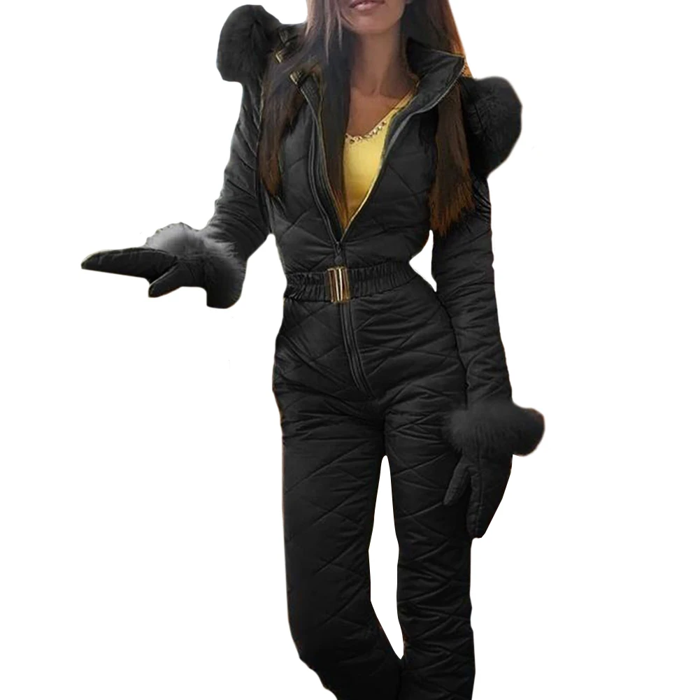 
 Зима 2020, теплый женский модный лыжный костюм, модная женская лыжная одежда, уличная спортивная цельная зимняя теплая лыжная одежда, комбинезон  