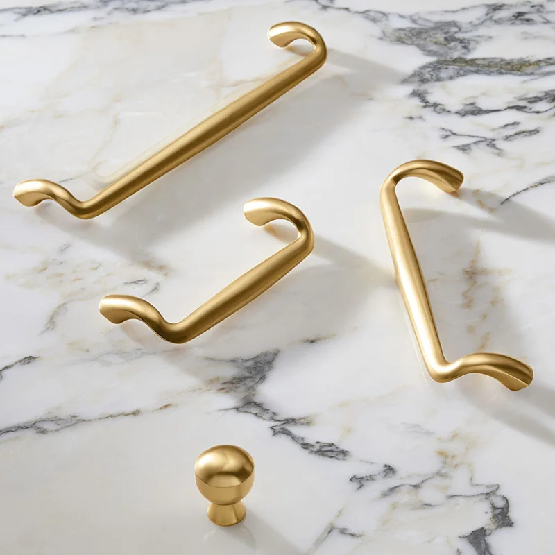 Customizable Brass Vanity Handles Cabinet Pulls Furniture Pulls Gold Wardrobe Handles Bathroom Drawer Pulls Cupboard Door Handle
