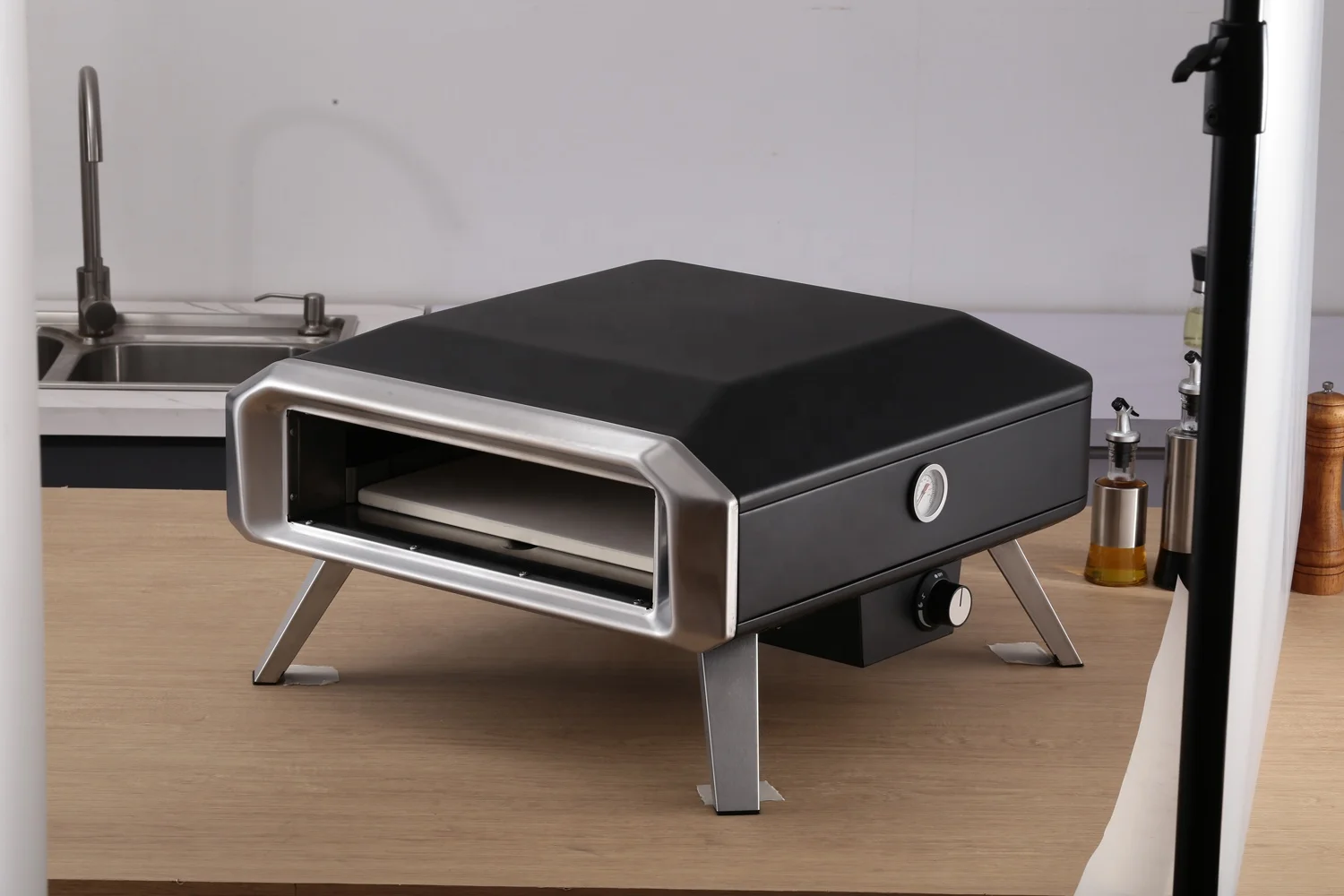 Pizza king CE approved outdoor portable table gas pizza oven 16 inch