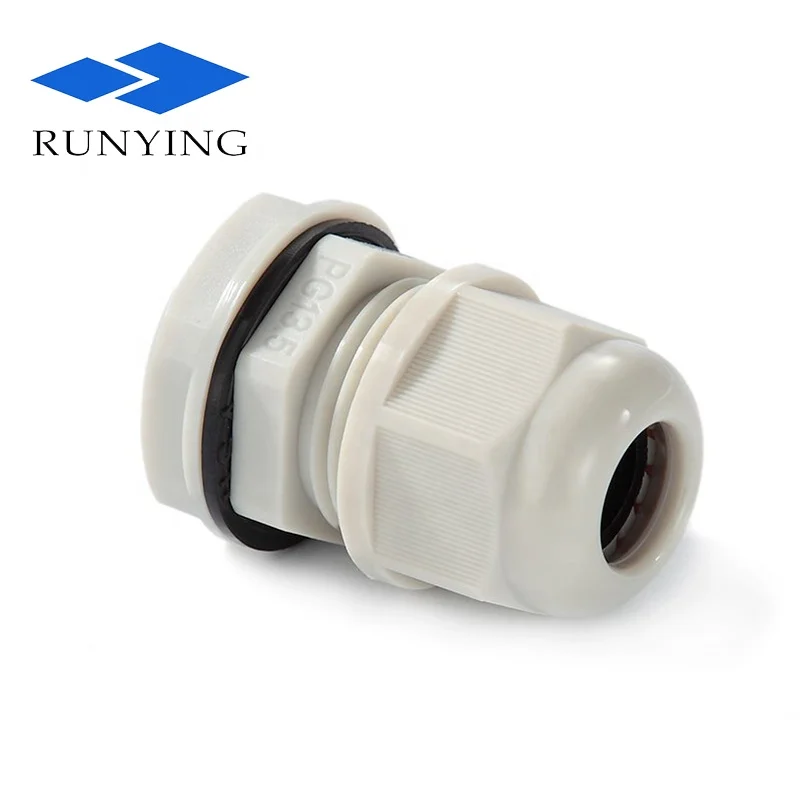 PG7 PG9 PG13.5 кабельный сальник IP68 водонепроницаемый разъем Электрический черный белый нейлоновый