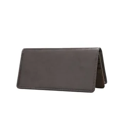 Wholesale Men Leather Wallet Custom Logo Simple Long Purse Rfid Wallet Genuine Leather Slim Business Card Holder Wallet For Men