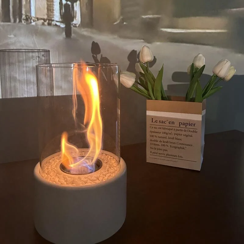 Ur-health Premium Indoor portable fire bowl round tabletop Mini fireplace personal tabletop Fire Pit table top fireplace
