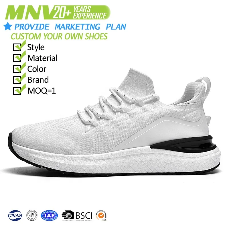 Wholesale 2024 Fashion Sneakers For Men Custom Logo Fly Woven Light Weight Running Sports Shoes