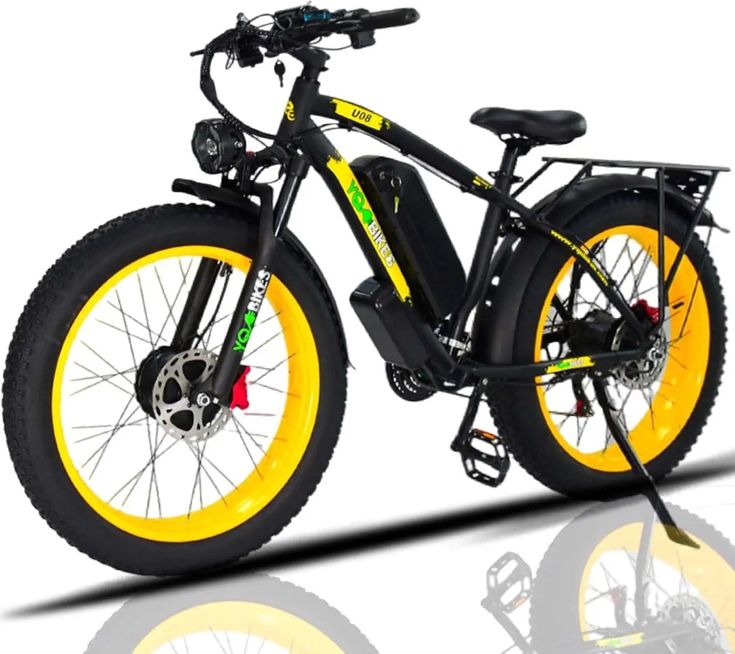 USA  Fast Speed 60KM/H 3000W Electric Bike Dual Motor ebike Adult 26inch Full Suspension Two Seat Fat Tire Tour Electric Bicycle