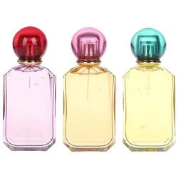 New order multi-faceted square oblique shoulder 100ml ladies perfume glass bottle high quality customizable spray glass bottle