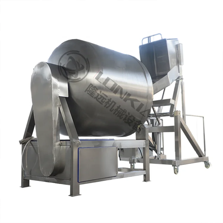 Vacuum massager for meat processing