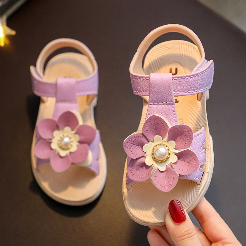Bowknot Fashion Girls Sandals Soft Sole Non-slip Girls Beach Shoes