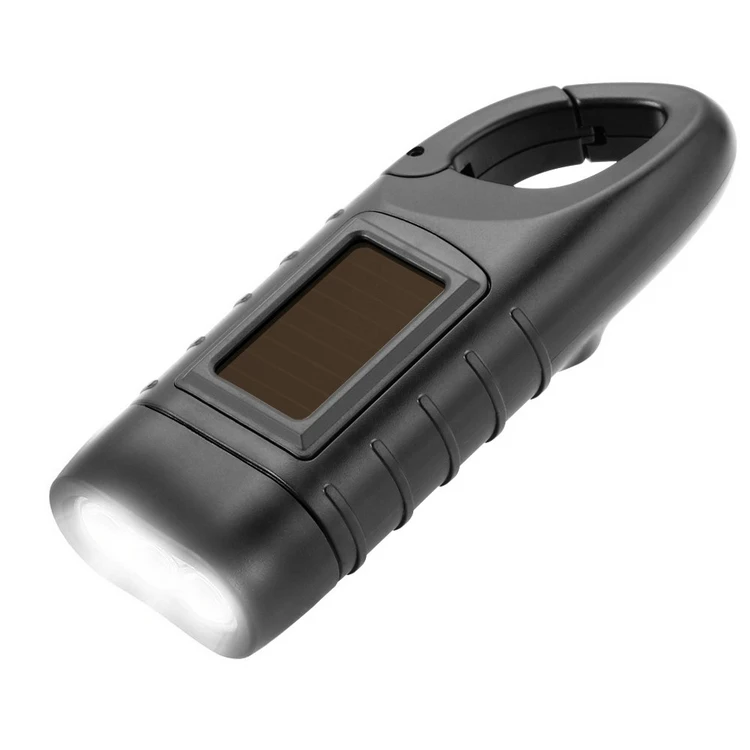 OEM Factory direct sale mini torch Solar Powered Hand Crank Dynamo Flashlight
