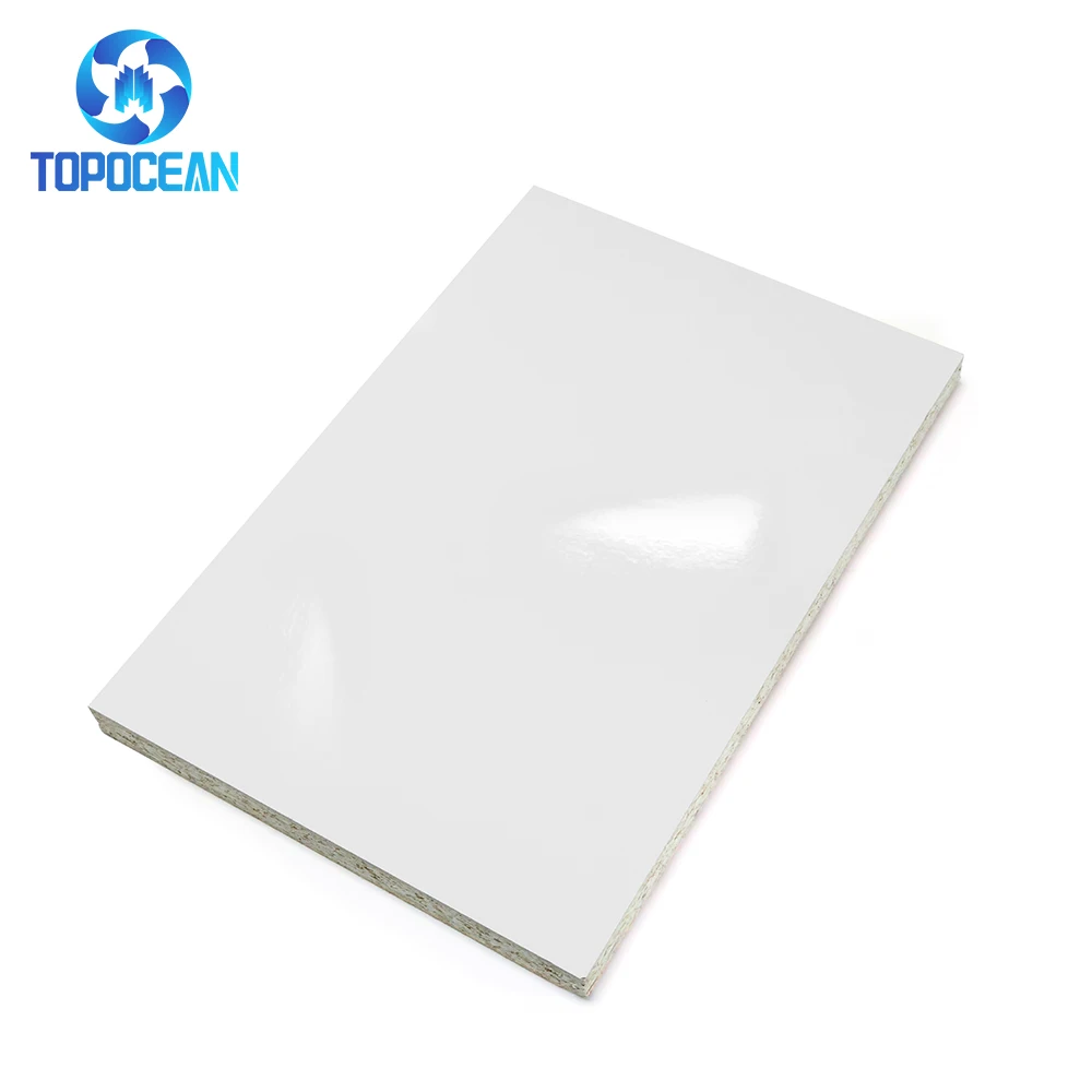 High glossy white particleboard 7x9ft not easy to deform melamine chipboards