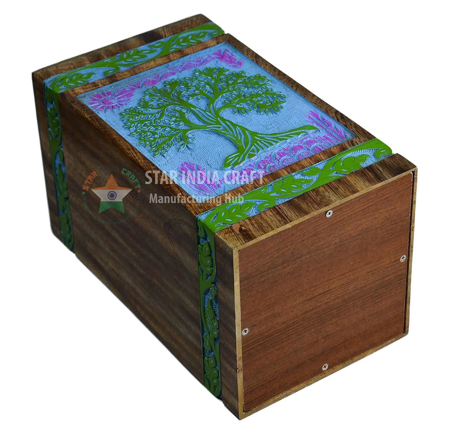 Wooden pet urns cremation ashes container - Handcrafted Funeral Urns