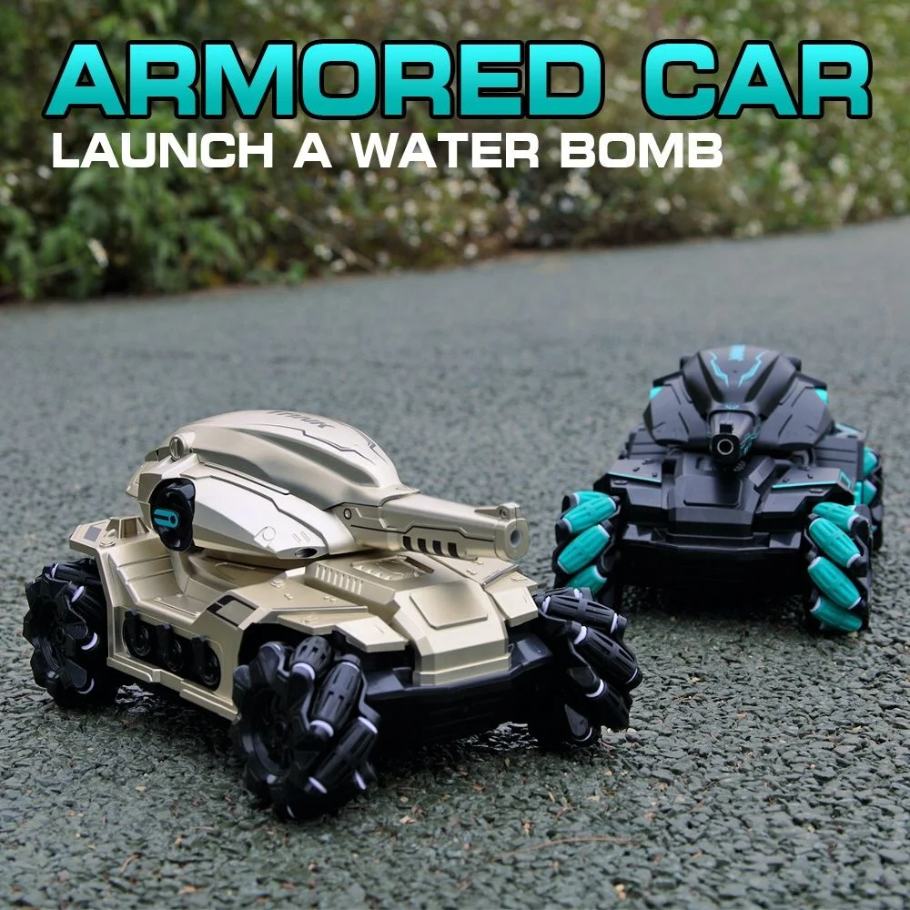 Hot selling 2.4G water tank light music toy rc water tanks Water bomb boys toys Multi-function remote control vehicle