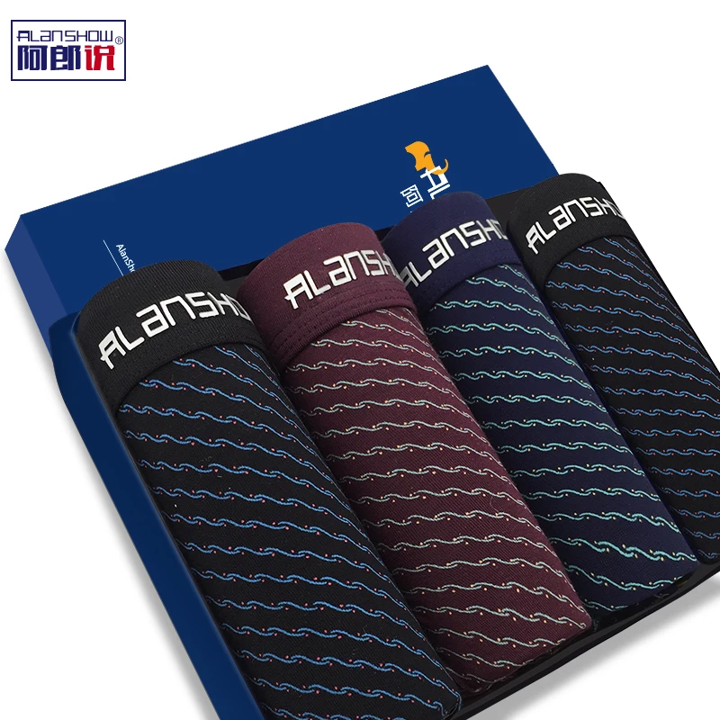 modal spandex men boxer briefs underwear 4pcs/box