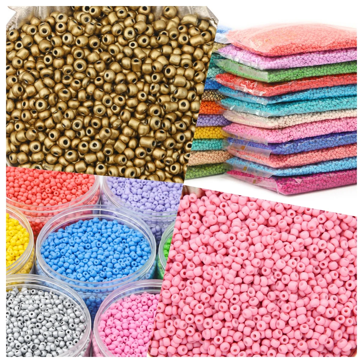 Anwen 2025 Small Size 2/3/4mm Glass 450g/bag Solid Color Rice Bead Jelly Color Loose Beads Handmade Diy Fashion Beaded Bracelets