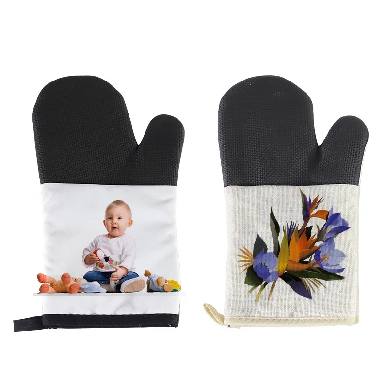 High Quality Blank Sublimation Linen Oven Mitts for Sublimation, dye sub blank pot holder, sublimation blank oven mitt