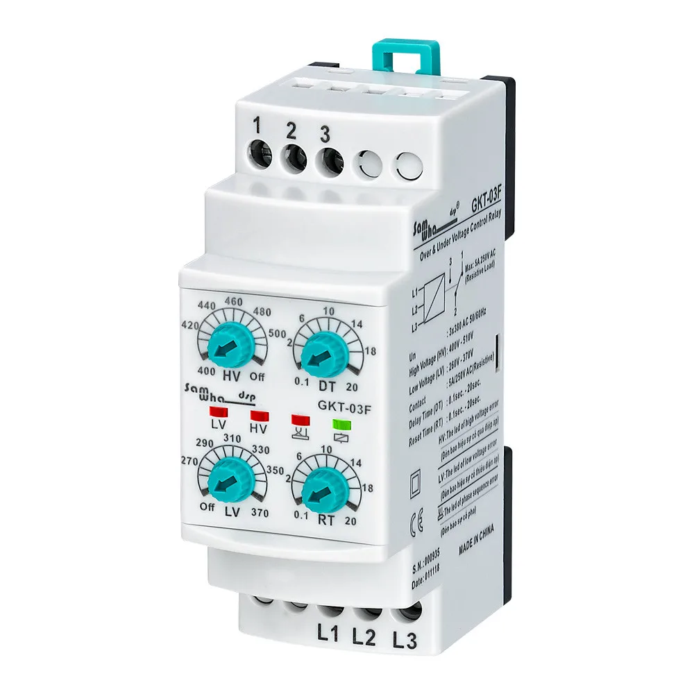 Samwha-dsp Gkt-03f цифровой неисправности перегрузки по току защиты от недостаточного напряжения последовательности фаз управление реле