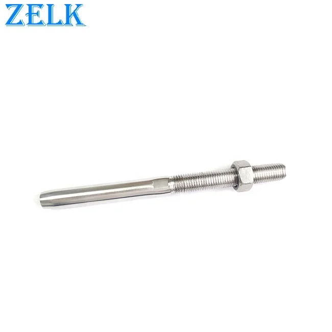 SUS304 316 Stainless Steel Swage Stud with External Thread Terminal and Nut