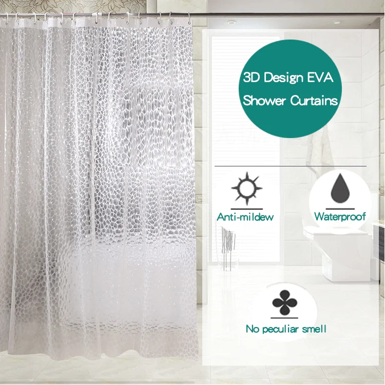 
hot selling polyester waterproof shower curtain peva 
