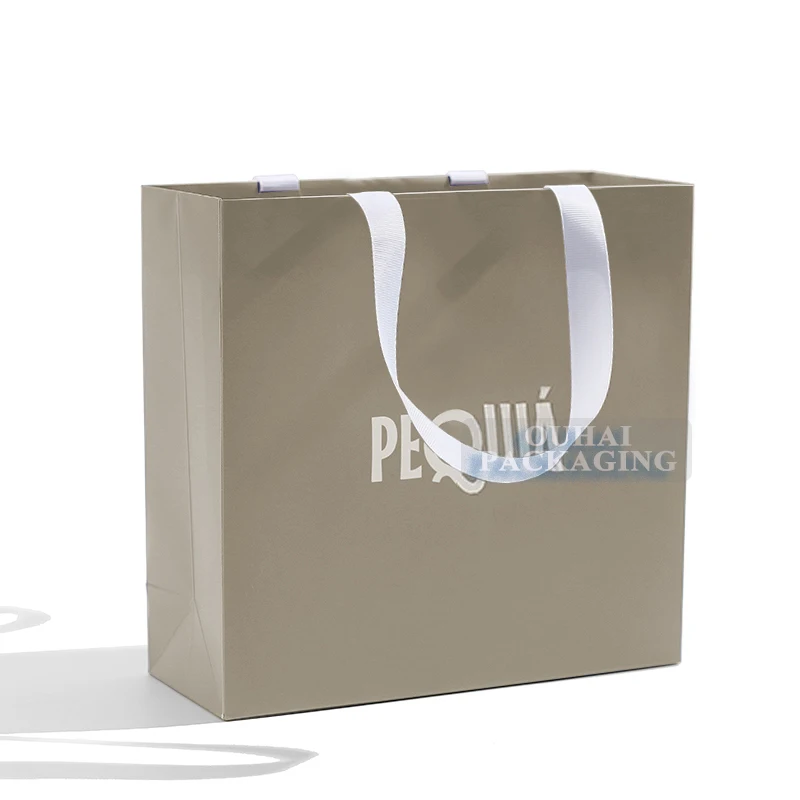 Custom Shopping Paper Bags Personalized Designer Tote Packaging Bag for Clothing with Your Brand Logo Printed
