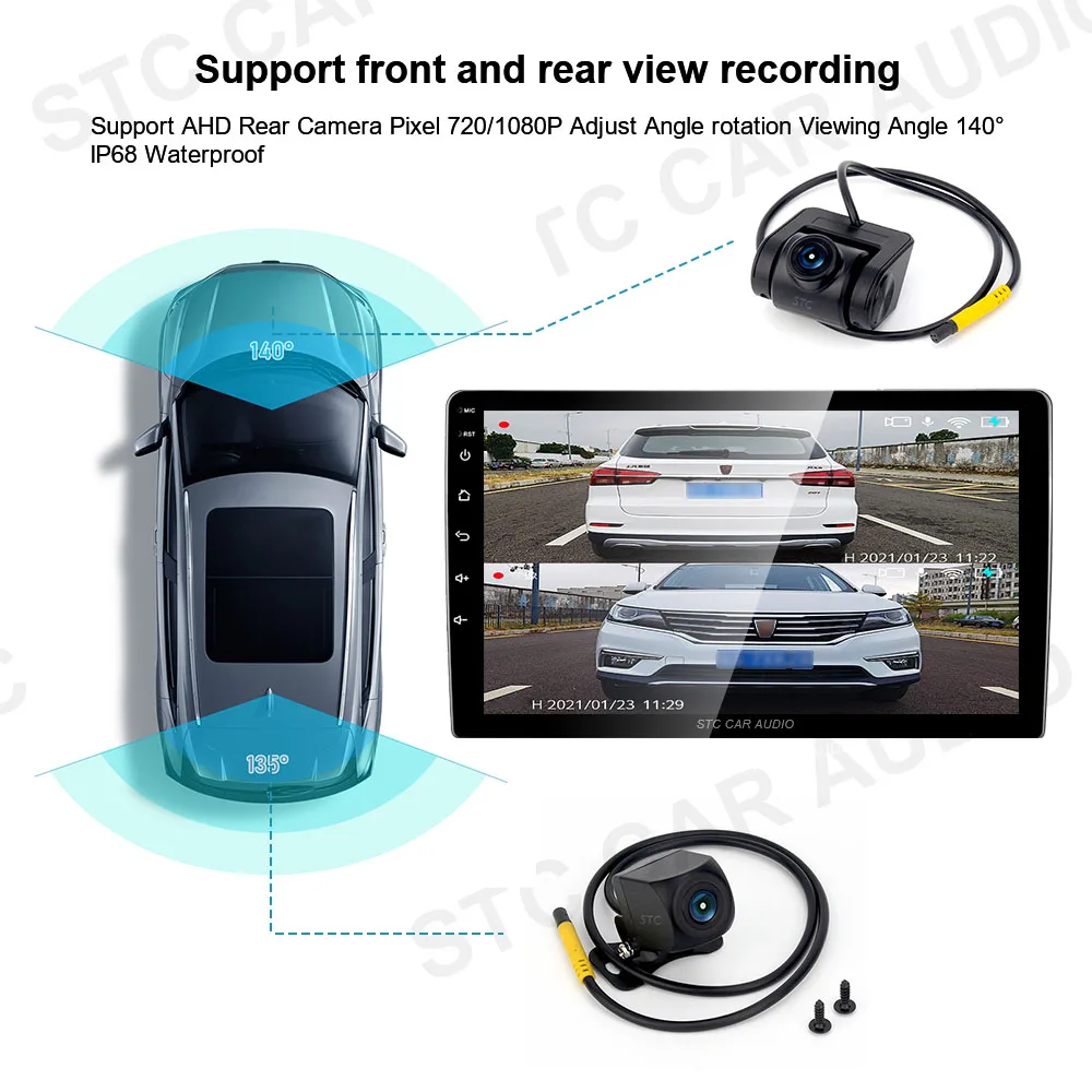 Низкая цена 9 дюймов сенсорный экран автомобиля стерео Зеркало Ссылка Bluetooth FM радио