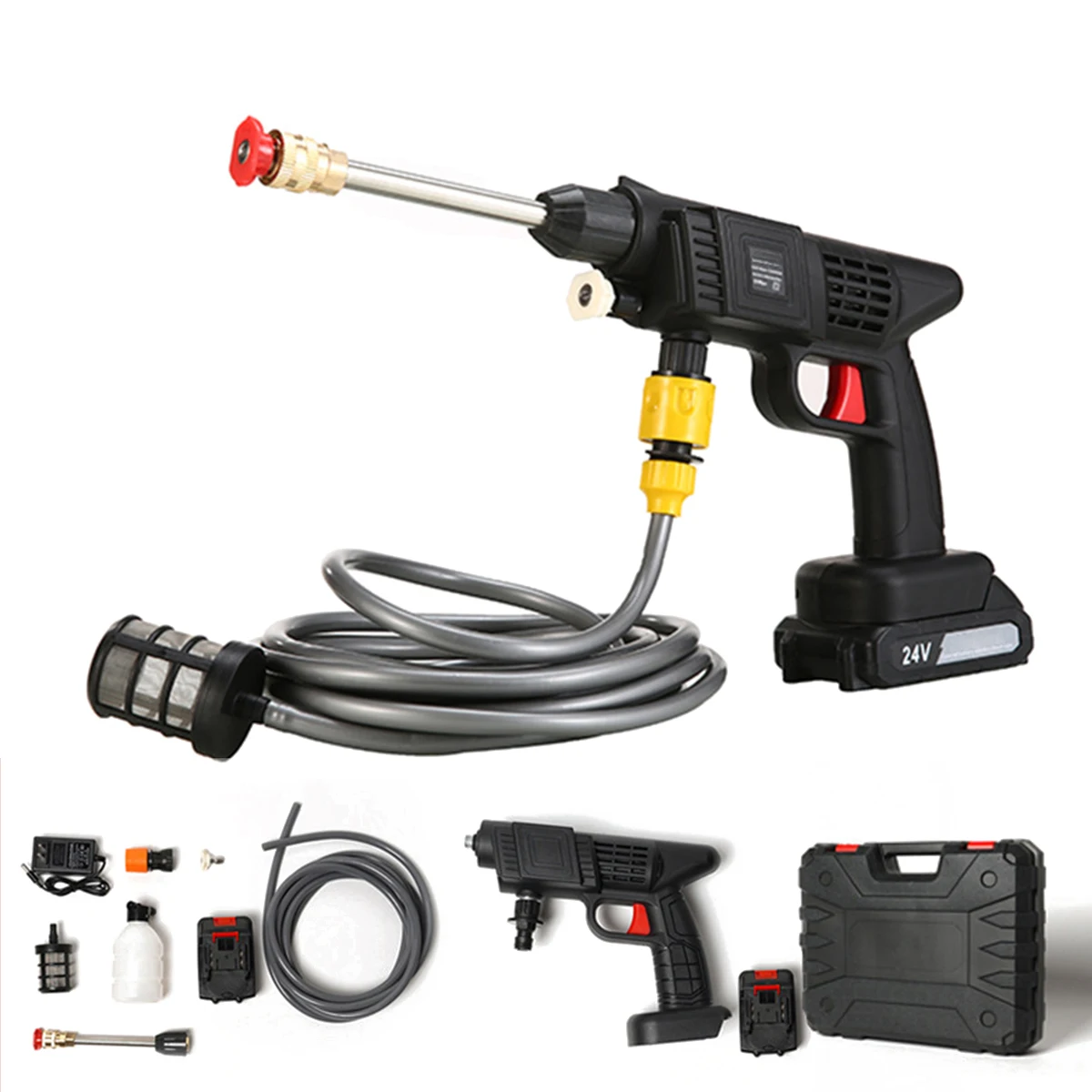Water electric high pressure cordless spray gun hvlp car wash cordless spray gun cleaning machine