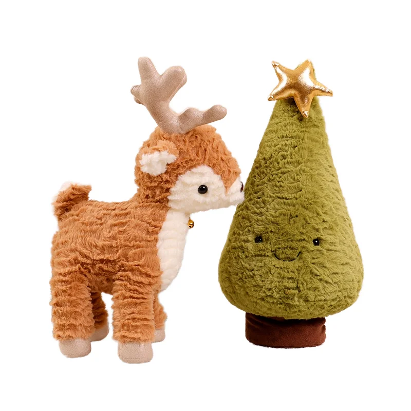 Green Christmas Soft Tree Plush Stuffed Toy for Home Decor and Party PP Filled Great Holiday Gift for Friends elk toy