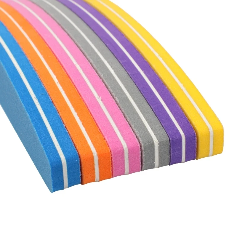 Multicolor Foam Nail File Customized Logo Hard EVA Nail Sanding Polishing Buffer Blocks Pedicure Manicure Files Tools